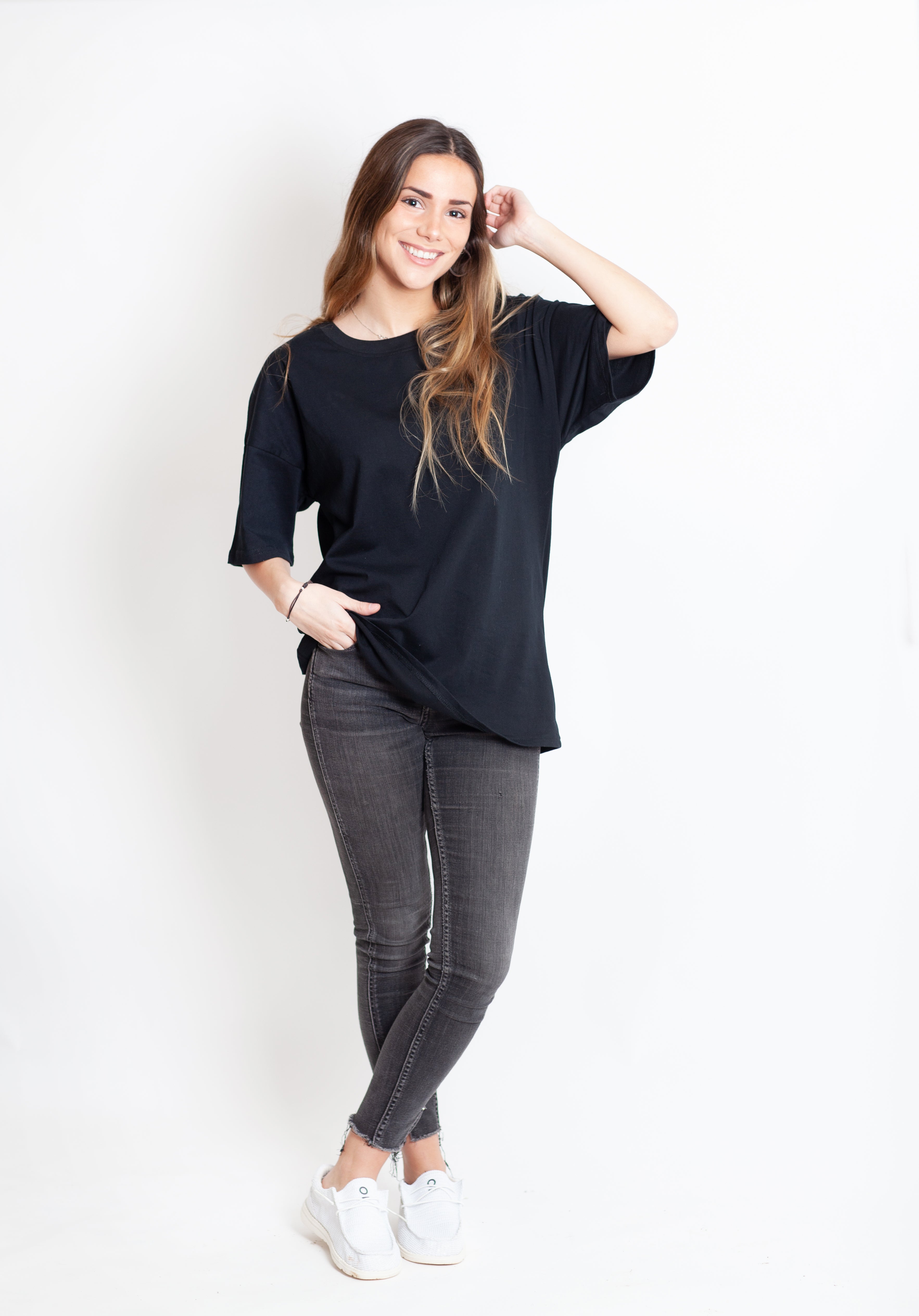 Polera Manga Corta Oversize Black